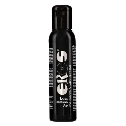 Latex Dressing Aid 100 ml in a sleek black bottle