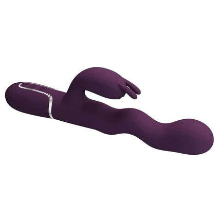Laursen Vibrator with Waving Modes, luxury G-spot massager in purple, made of medical-grade silicone for safe, comfortable use.