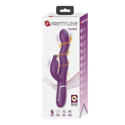 Box packaging of Laursen Vibrator with Waving Modes featuring a purple curved design for G-spot and clitoral stimulation.