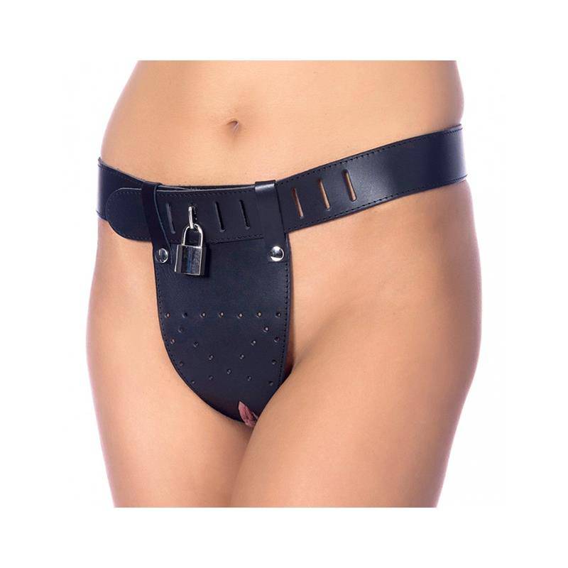 Leather Chastity Briefs with Padlocks - secretsextoys.store