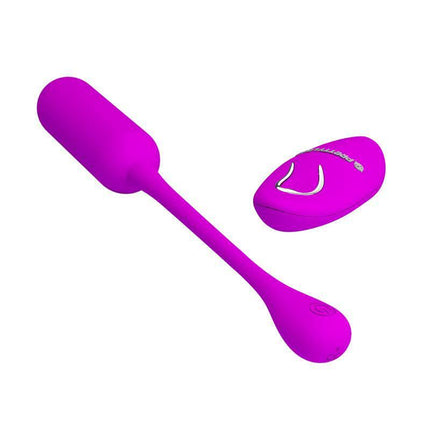 Lechies Vibrating Egg with Remote Control USB in vibrant color, showcasing the sleek egg design and compact remote for discrete pleasure.