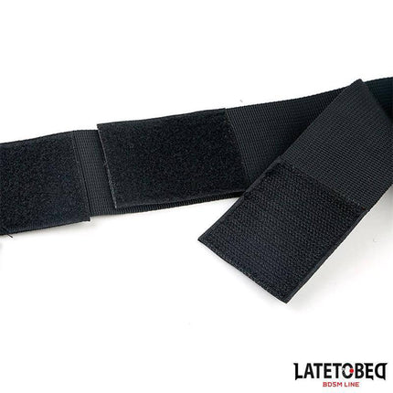 Latetobed BDSM Line leg spreader with adjustable Velcro handcuffs
