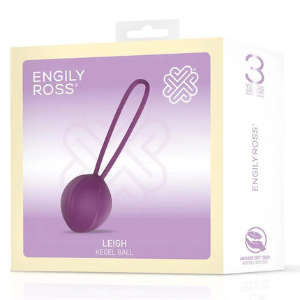 Leigh Kegel Ball Silicone Purple in packaging, designed for pelvic floor exercises, featuring premium, body-safe materials for beginners.