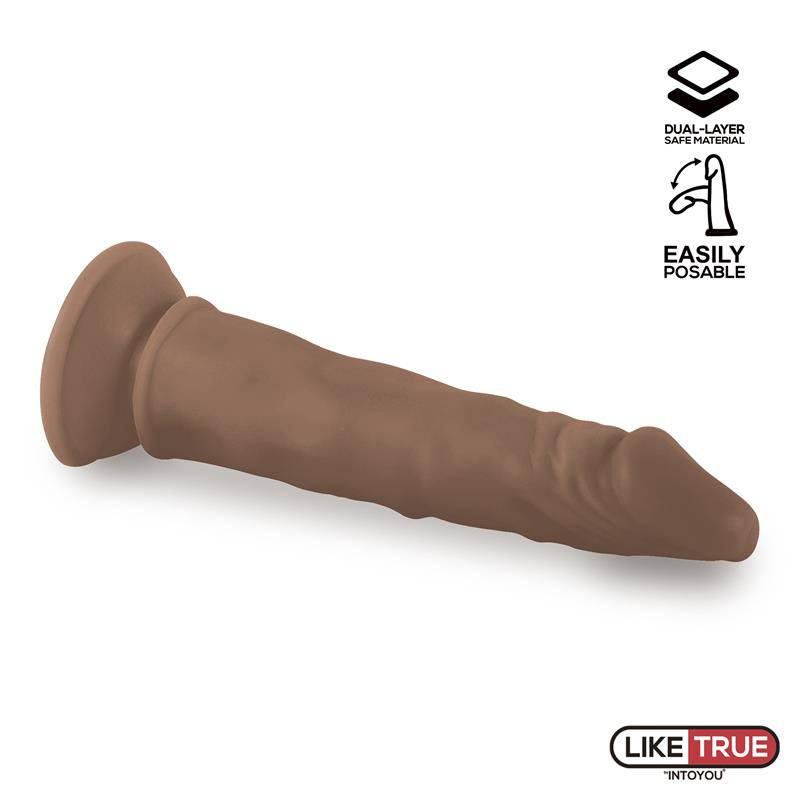 Lenser Articulable - Posable Realistic Dildo 8 Brown - secretsextoys.store