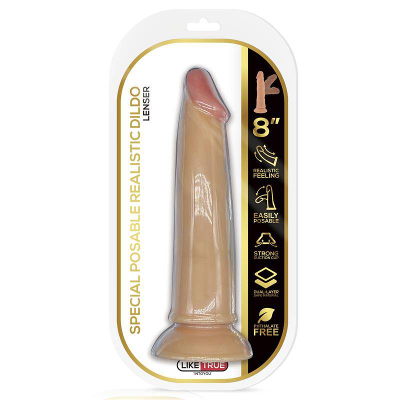 Lenser Articulable - Posable Realistic Dildo 8 Flesh - secretsextoys.store