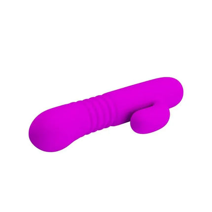 Leopold Thrusting Vibe USB Silicone in vibrant pink for powerful internal and clitoral stimulation.