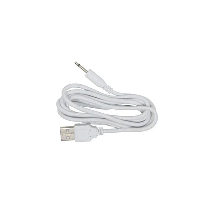 White USB charging cable for Leopold Thrusting Vibe USB Silicone vibrator.