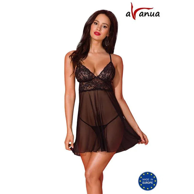 Leslie Chemise and Thong S M