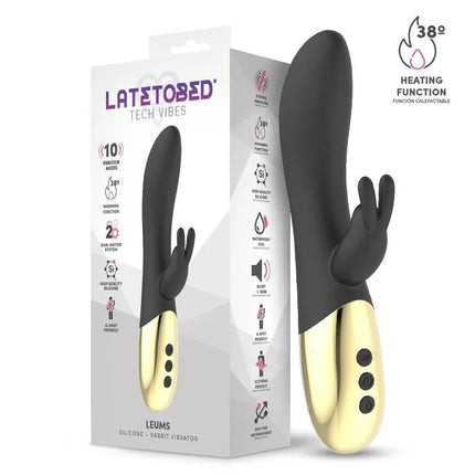 Leums Rabbit Vibe with Warming Functio G Spot Magnetic USB featuring clitoral stimulator, 10 modes, and dual motors.