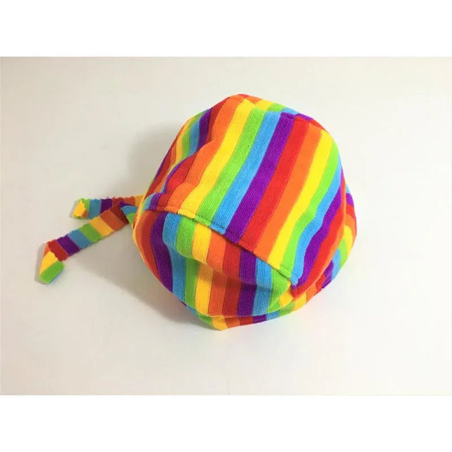 LGBT+ Pride Handkerchief with rainbow colors, showcasing vibrant stripes for bold and inclusive style. Perfect for Pride events.