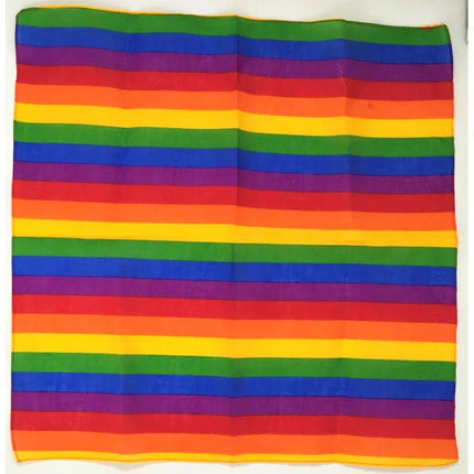 LGBT+ Pride Scarf with rainbow stripes showcasing vibrant colors for LGBTQ+ support and pride events.