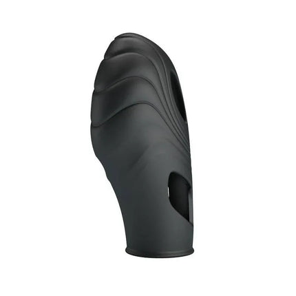 Lich Finger Vibrator, skin-friendly silicone finger sleeve for foreplay and couples, in sleek black design.