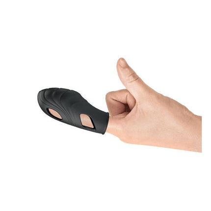 Lich Finger Vibrator shown on a finger, featuring a discreet silicone design for enhanced stimulation and comfort during use.