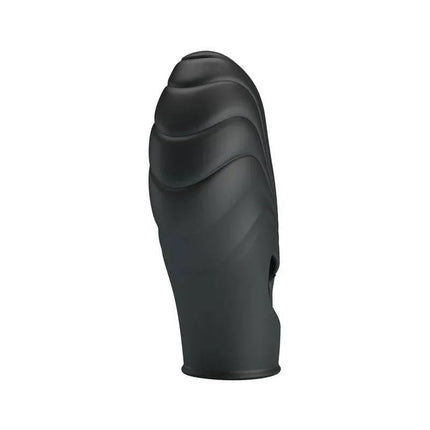 Lich Finger Vibrator - black silicone, finger sleeve design for discreet and comfortable intimate stimulation.