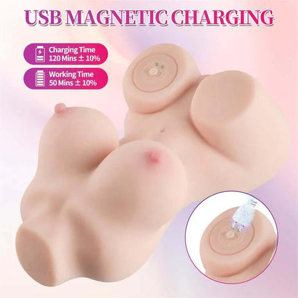 Lilinet Mini Vibrating Torso 1.6 kg with USB magnetic charging capability