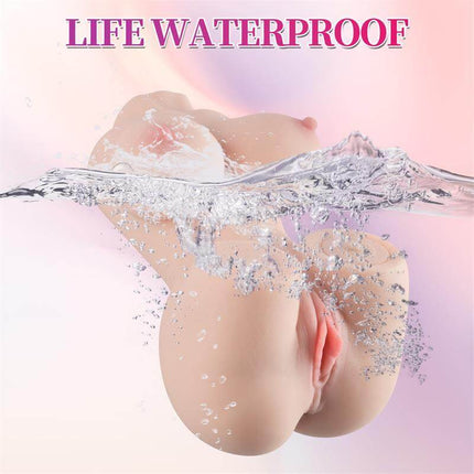 Lilinet Mini Vibrating Torso 1.6 kg, waterproof feature, lifelike design with realistic TPR skin, 7 vibration modes, discreet silhouette