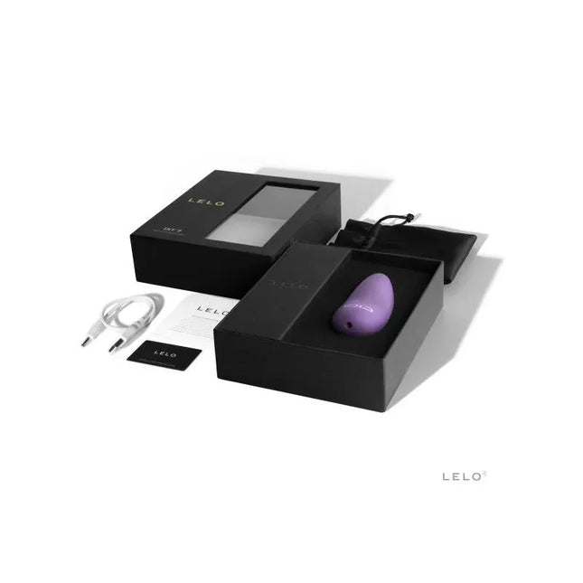 LILY 2 Lavender in packaging with accessories, featuring ergonomic design and USB rechargeable capability.