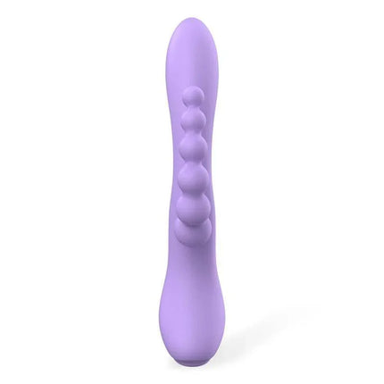 Lindsay Vibe with Anal Chain Liquid Silicone Unibody Flexible 2 Motors in purple color.
