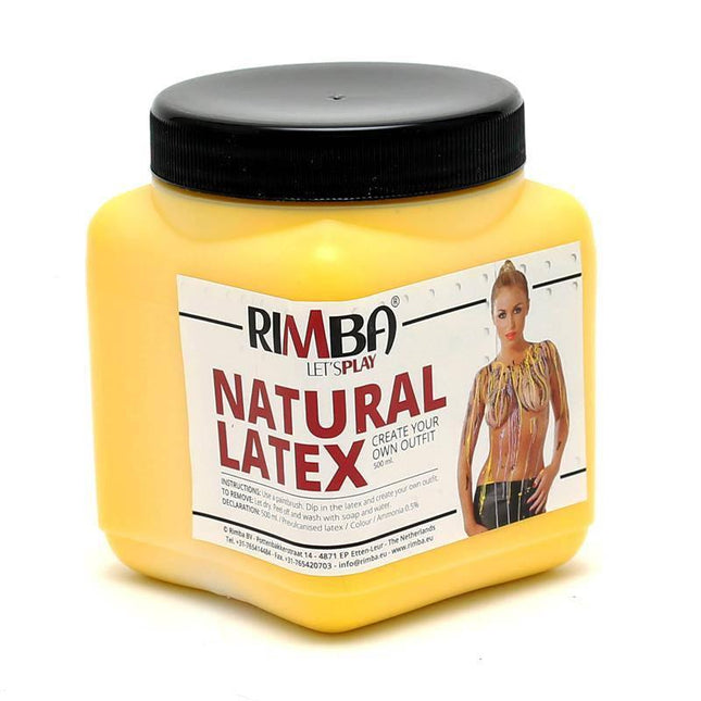 Liquid Latex Yellow 500 ml bottle for costumes and body art applications