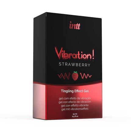 Liquid Vibrator Warm Effect Aroma Strawberry 15 ml packaging showing tingling effect gel
