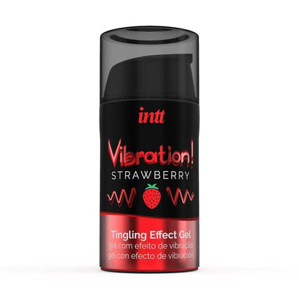 Liquid Vibrator Warm Effect Aroma Strawberry 15 ml bottle with packaging.