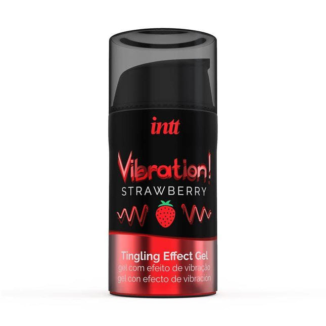 Liquid Vibrator Warm Effect Aroma Strawberry 15 ml bottle with packaging.