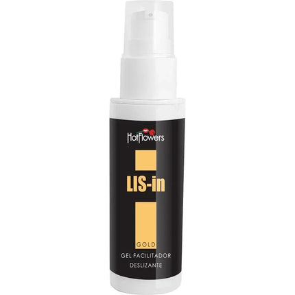 Lis-In Anal Lubricant Gel Super Powerful 30 gr shown in a sleek pump bottle for smooth, comfortable anal relations.