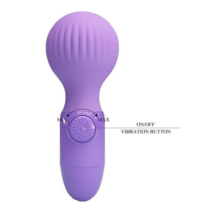 Little Cute Mini Wand Lilac with adjustable vibration settings and smooth silicone finish for powerful stimulation and comfort.