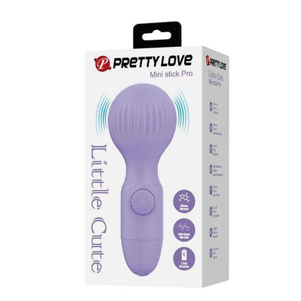 Little Cute Mini Wand Lilac by Pretty Love, packaged in a discreet box for powerful and compact pleasure.