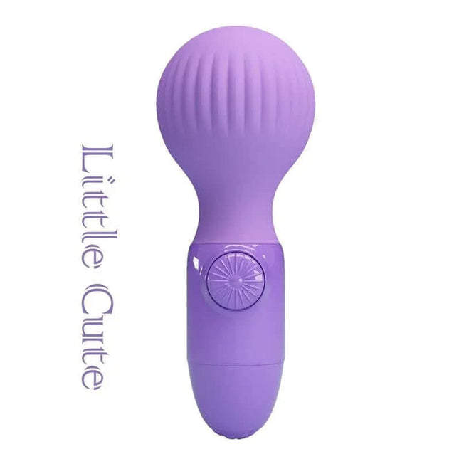 Little Cute Mini Wand Lilac vibrator with lilac silicone, compact design, and powerful stimulation by Pretty Love.
