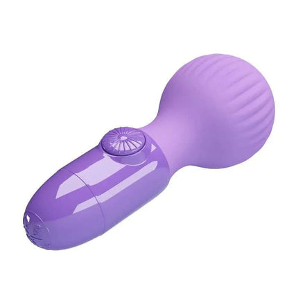 Little Cute Mini Wand Lilac in a palm-sized, lilac silicone design for strong stimulation and discreet pleasure.