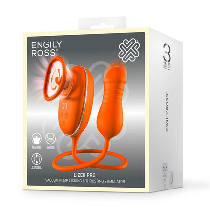 Lizer Pro Oscillating Tongue Stimulator, Vulva Pump, and Thrusting Egg in packaging by Engily Ross