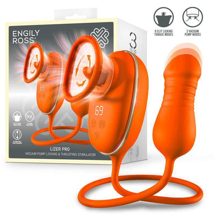 Lizer Pro Oscillating Tongue Stimulator, Vulva Pump, and Thrusting Egg by Engily Ross with packaging