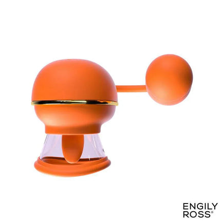 Lizer Pro Oscillating Tongue Stimulator, Vulva Pump, and Thrusting Egg by Engily Ross in orange color