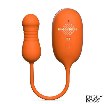 Lizer Pro Oscillating Tongue Stimulator, Vulva Pump, and Thrusting Egg by Engily Ross in vibrant orange