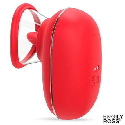 Lizer Stimulator with Licking, Vacuum Pump and Vibration in a compact, red design, ideal for targeted body stimulation.