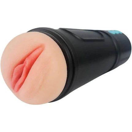 Locker Masturbator with Vibrating and Sucking Efect, featuring a realistic opening and sleek black design for solo use.