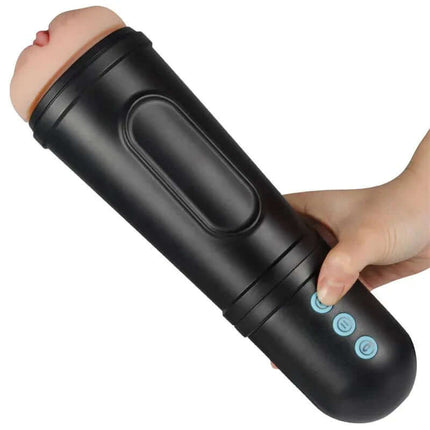 Locker Masturbator with Vibrating and Sucking Efect in hand