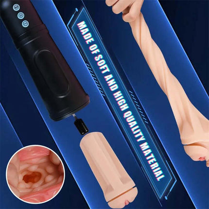 Locker Masturbator with Vibrating and Sucking Efect featuring textured interior and high-quality material