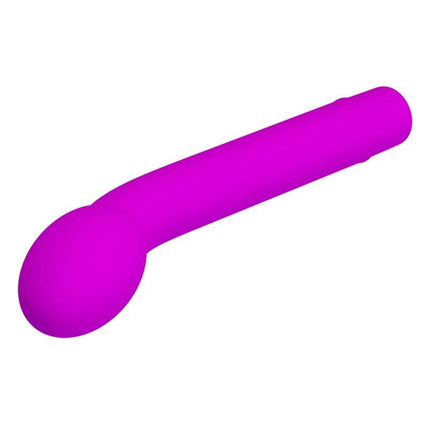 Logan Vibe Purple silicone vibrator with 10 vibration functions, ergonomic design, and vibrant purple color for versatile pleasure.