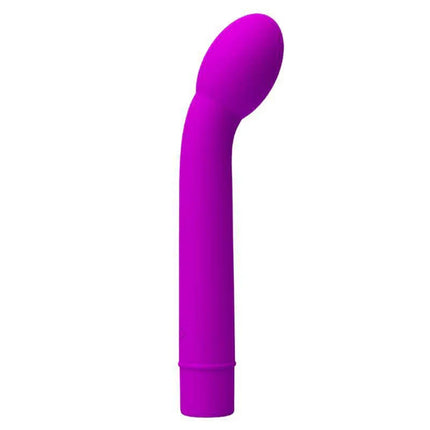 Logan Vibe Purple silicone vibrator with ergonomic shape in vibrant purple, featuring 10 vibration functions for personalized experiences.