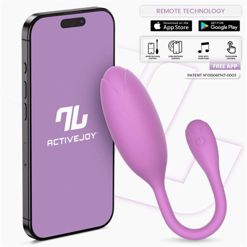 Logan Vibrating Egg with App Unibody Silicone Purple - secretsextoys.store