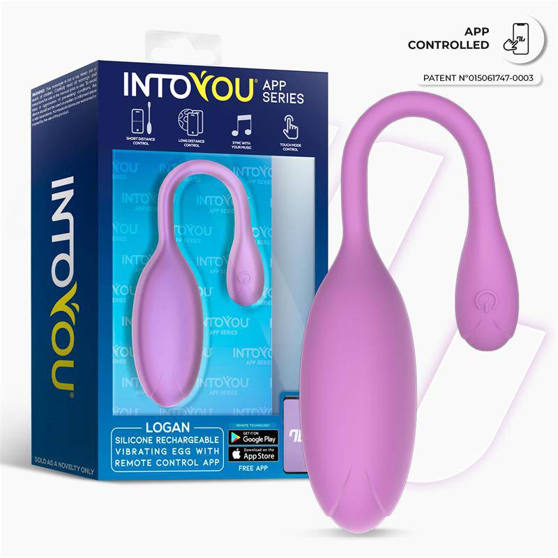Logan Vibrating Egg with App Unibody Silicone Purple - secretsextoys.store