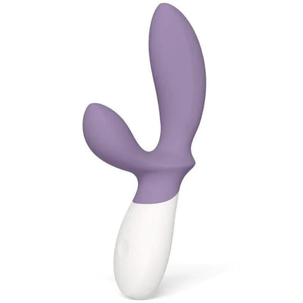 Loki Wave 2 Violet Dusk vibrating prostate stimulator with dual motors and ergonomic design for deep prostate massage.