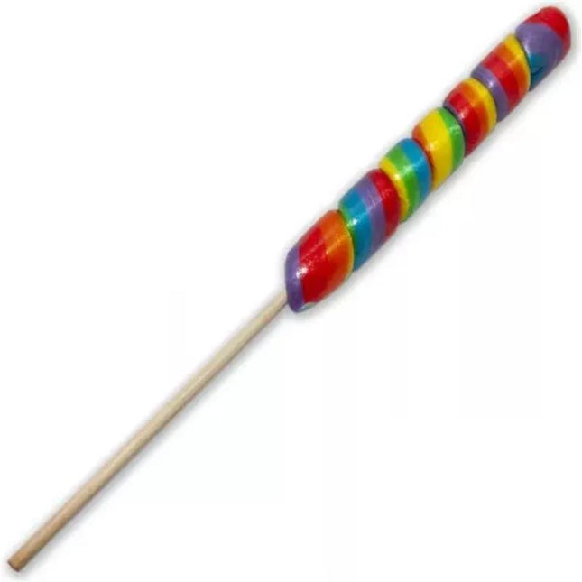 Lollipop LGBT Flag 100gr with rainbow colors, perfect for Pride events and gifts, highlighting diversity and inclusion.