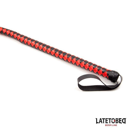 Long Whip Blacl and Red 210cm with sleek design for BDSM enthusiasts