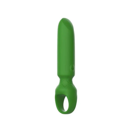 Green Loop Handle Powerful Vibrating Bullet massager with loop handle for secure grip