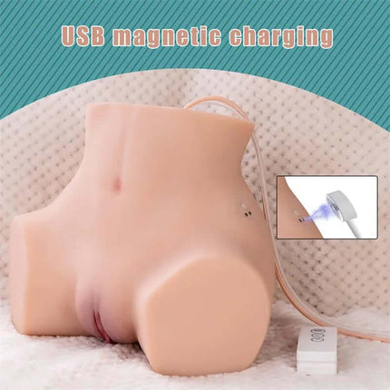Lorna Torso with Vibration and Sucking Efect 5 kg featuring USB magnetic charging for lifelike stimulation and easy use.