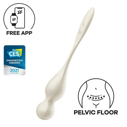 Love Birds 1 Kegel Balls with APP White featuring ergonomic design and app connectivity for enhanced pelvic floor exercises.