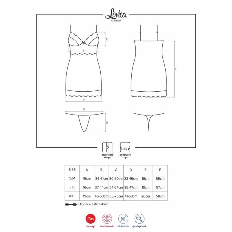 Lovica Chemise and Thong Red - secretsextoys.store